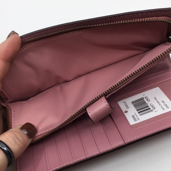 Coach Skinny Wallet in Smooth Glovetanned Leather Dusty Rose Style 58586 - Picture 2 of 16